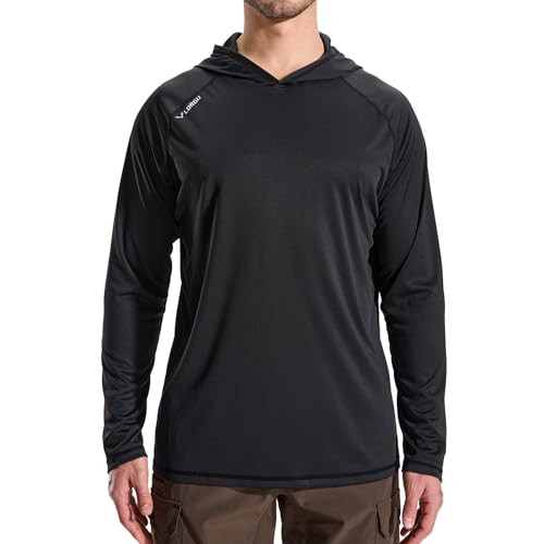 LOOGU Men's UPF 50+ Sun Protection Hoodie Shirt Long Sleeve Rash Guard SPF T-Shirts