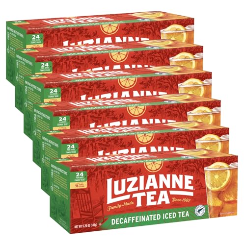 Luzianne Decaffeinated Iced Tea Bags 6-Pack 24-Count