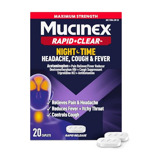 Mucinex Rapid+Clear Nighttime Cold & Flu Medicine 20-Count Deal