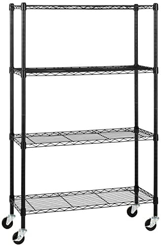 4-Shelf Amazon Basics Adjustable Heavy Duty Storage Shelving Unit Deal