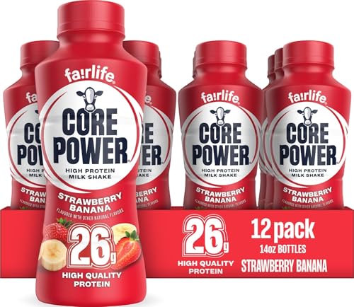 Core Power Fairlife 26g Protein Milk Shake (Strawberry Banana) 12-Pack Deal