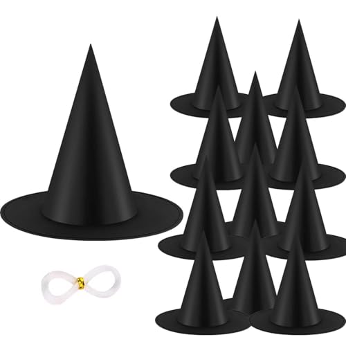 Halloween Witch Hats 12-Pack