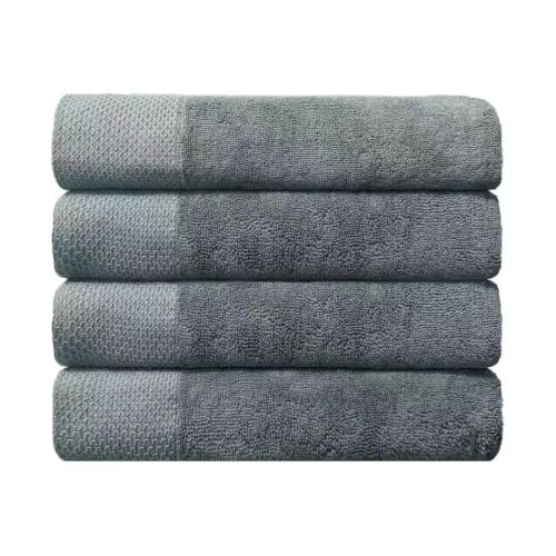 100% Cotton Bath Towels 4 Pack 400 GSM 28 x 56 Inch Deal