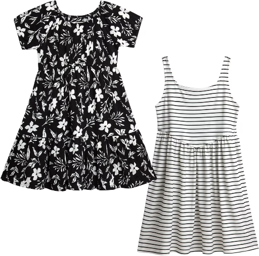 Jessica Simpson Girls' Two Pack Knit All-over Print Dress Set, Sizes 4-16 Deal