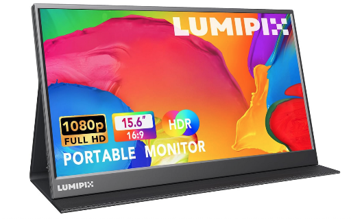 Portable Monitor 15.6 Inch 1080P FHD IPS Gaming Display with USB-C & HDMI