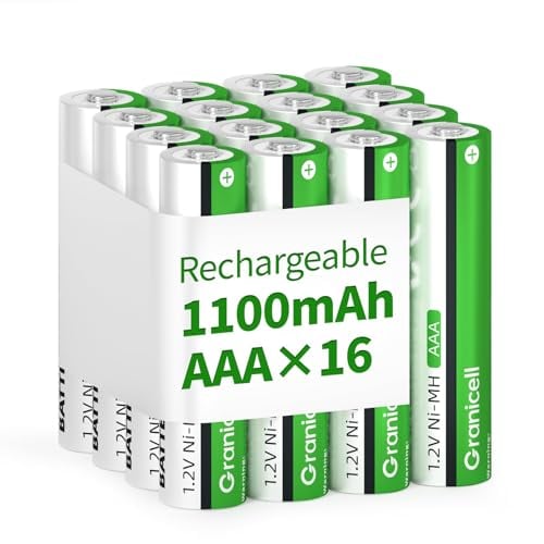 Granicell NiMH 1100mAh Rechargeable AAA Batteries 16-Pack Deal