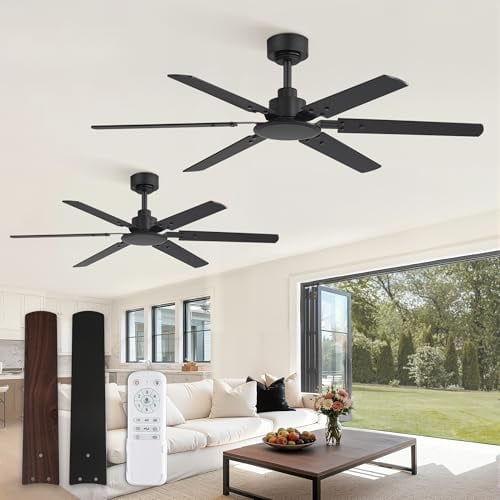 Fanbulous 2-Pack 48-inch 6-Speed Ceiling Fans (No Light)