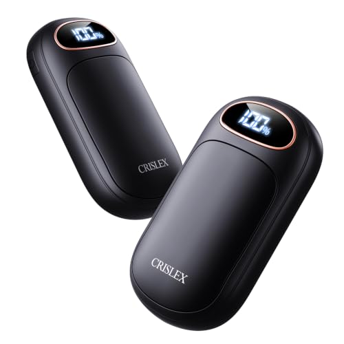 2-Pack Rechargeable Hand Warmers with Smart LED Display and 4 Heat Levels