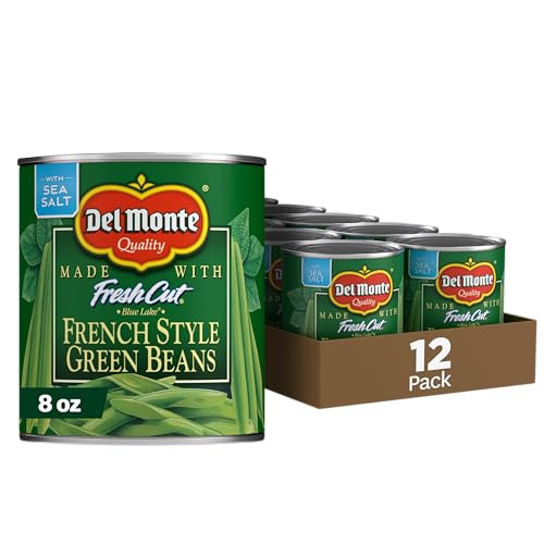 12 Pack of Del Monte Canned Fresh Cut French Style Green Beans, 8 Oz.