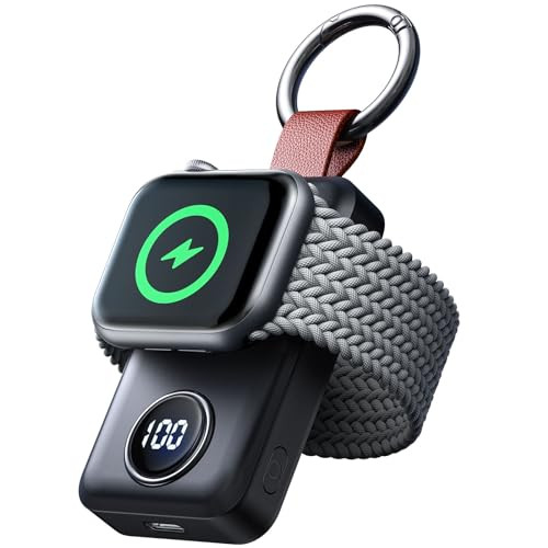 Joyroom 2000mAh Portable Magnetic Apple Watch Charger w/ Keychain (Black)