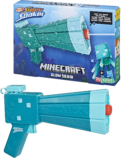Nerf Super Soaker Minecraft Glow Squid Water Blaster
