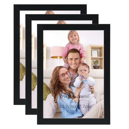 Giftgarden 5x7 Picture Frame Black-  Set of 3