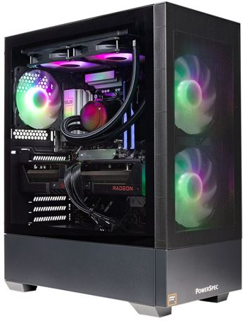 PowerSpec G760 Gaming PC: Ryzen 7 9800X3D, 9070 XT, 32GB DDR5, 2TB SSD