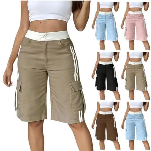 Cargo High Waisted Bermuda Shorts Deal