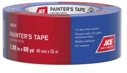 Ace Clean Release 1.88in. W X 60yd L Blue Medium Strength Painter's Tape 1 pk Deal