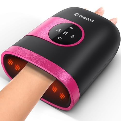 QUINEAR Cordless Hand Massager with Heat and Compression Deal