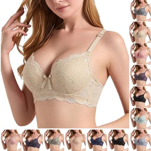 Adjustable Lift Strap Push Up Lace Trim Bra Deal