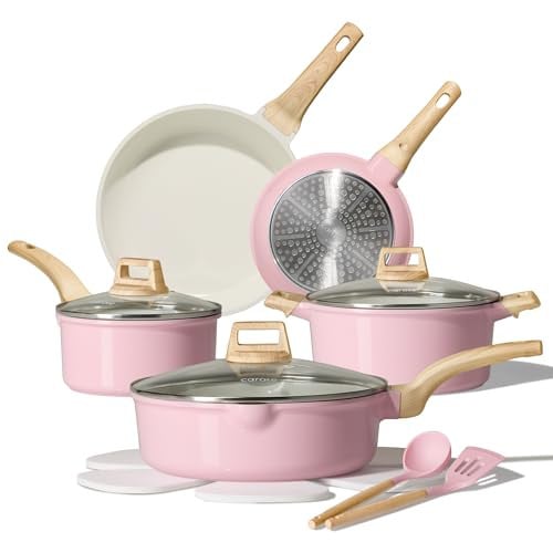 CAROTE 14-Piece Ceramic Cookware Set Deal