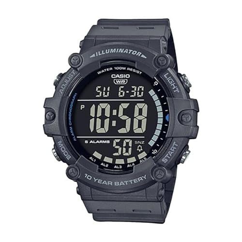 Casio Illuminator 10-Year Battery Men's Dark Grey Digital Watch