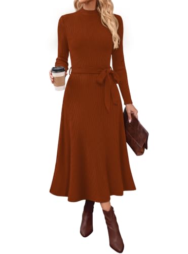 OFEEFAN Midi Dress Fall Outfits Deal
