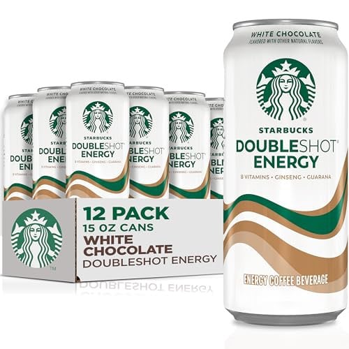 Starbucks Doubleshot Energy Drink Coffee Beverage, White Chocolate, Iced Coffee, 15 fl oz Cans (12 Pack) Deal