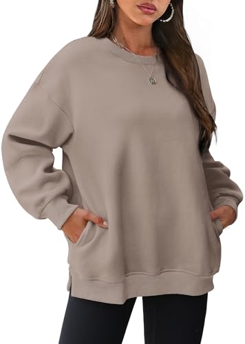 Crewneck Sweatshirts Fleece Lined Tops Deal