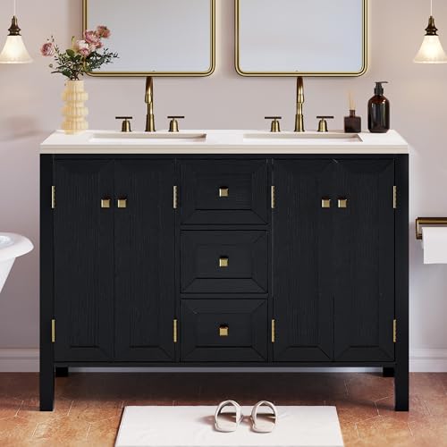 DWVO 47 Inch Double Sink Bathroom Vanity