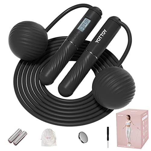 YOTTOY Cordless Jump Rope with Counter (Black) Deal