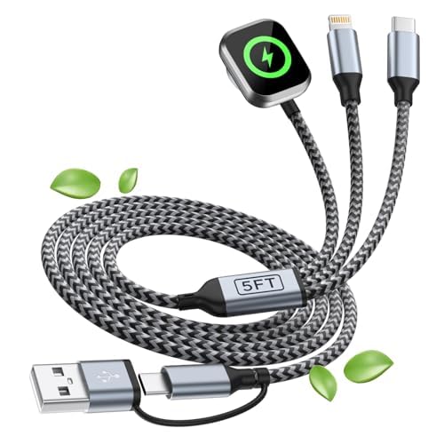 MPATIBY 3-in-2 USB A/USB C Cable for iWatch Charger Deal