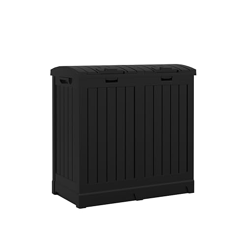 Suncast Dual 33 Gal Trash Hideaway Cabinet