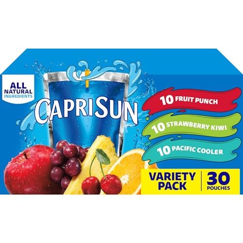 Capri Sun Juice Drink Blend Pouches 30-Pack (Fruit Punch, Strawberry Kiwi & Pacific Cooler) Deal