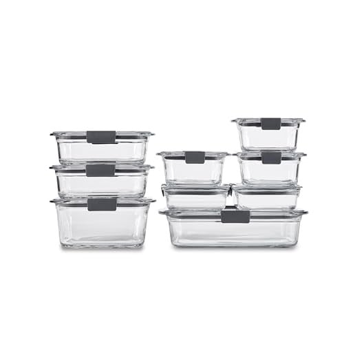 Rubbermaid Brilliance Glass Food Storage Containers, 9-Piece Set Deal