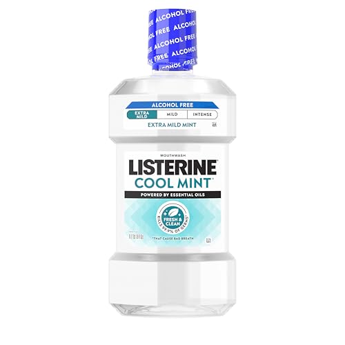 Listerine Extra Mild Alcohol-Free Mouthwash 33.8-Oz (Cool Mint)
