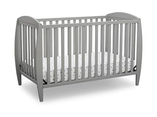 Delta Children Taylor 4-in-1 Convertible Baby Crib, Gray