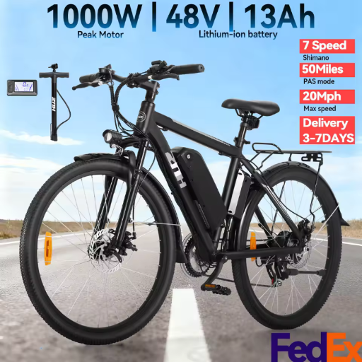 26 inch Electric Mountain Bike 1000W Motor with 50 Miles Range
