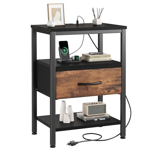 DUMOS Bedside Table w/ Charging Station Deal