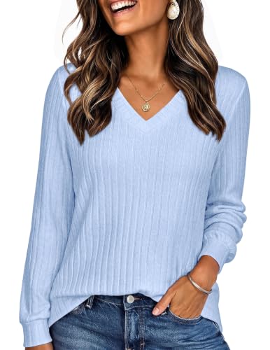 Ekouaer V Neck Ribbed Thermal Shirts Deal