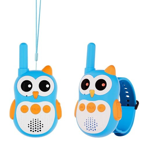 Retevis RT30W Rechargable Walkie Talkies for Kids (Owl, w/ Wristband)