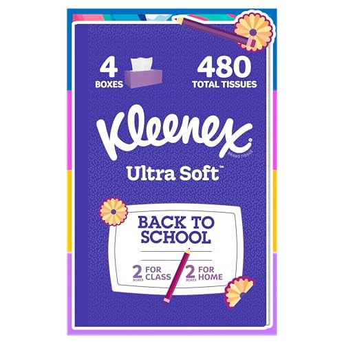 Kleenex Ultra Soft 3-Ply Facial Tissues 4-Pack 120-Count
