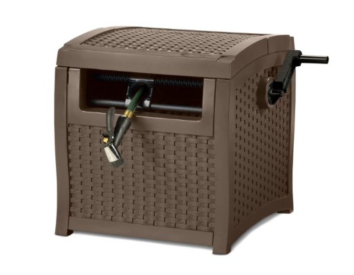 Suncast 225' Smart Track Outdoor Garden Hose Reel Hideaway (Java Brown)