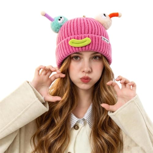 Cartoon Monster Earflaps Knit Hats