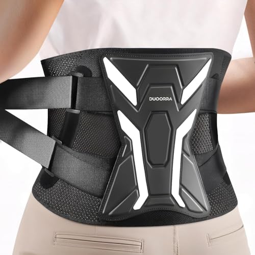 Duoorra Lower Back Brace w/ Ergonomic Curve Support Stays Deal
