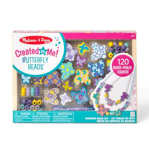 Melissa & Doug Created by Me! Butterfly Beads Wooden Bead Kit