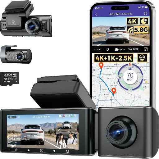 AZDOME M550-3CH 4K ADAS Dashcam Deal