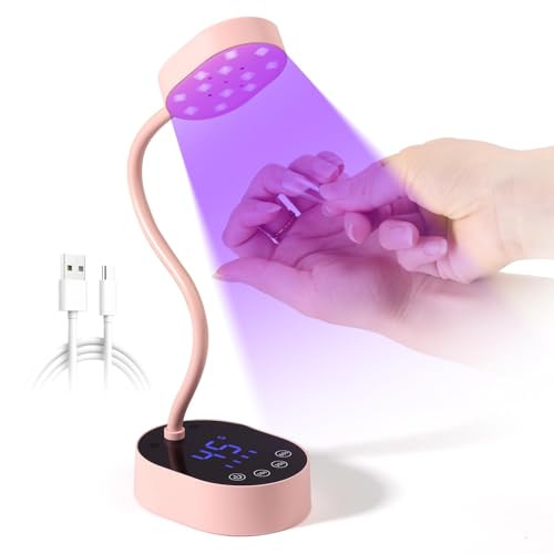 AORAEM UV Nail Lamp, Gooseneck Mini U V Light for Gel Nails