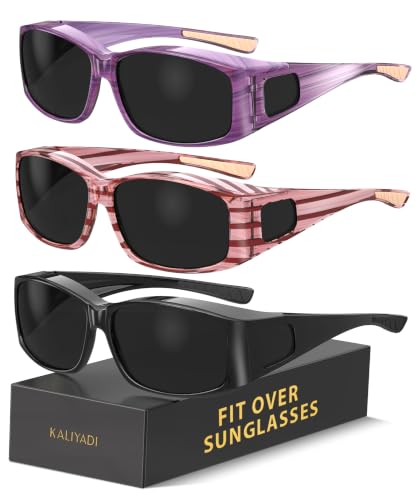 KALIYADI Polarized Fit-Over-Glasses Wrap Around Sunglasses with UV400 Deal