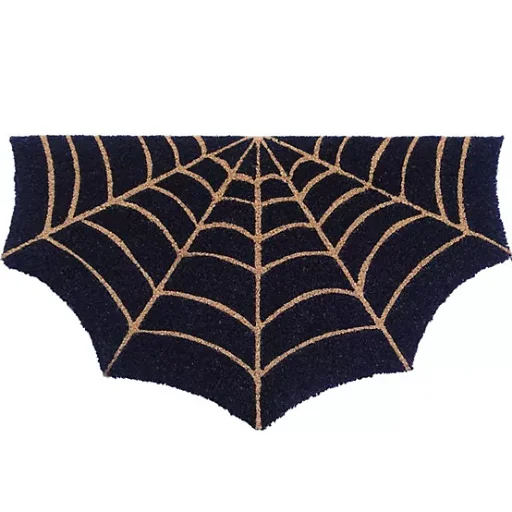 Red Shed Cobweb Printed Vinyl-Backed Coir Door Mat