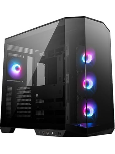 MSI MAG PANO 100R PZ Premium Mid-Tower Gaming PC Case 4X ARGB 120mm Fans Liquid Cooling Support up to 360mm Radiator