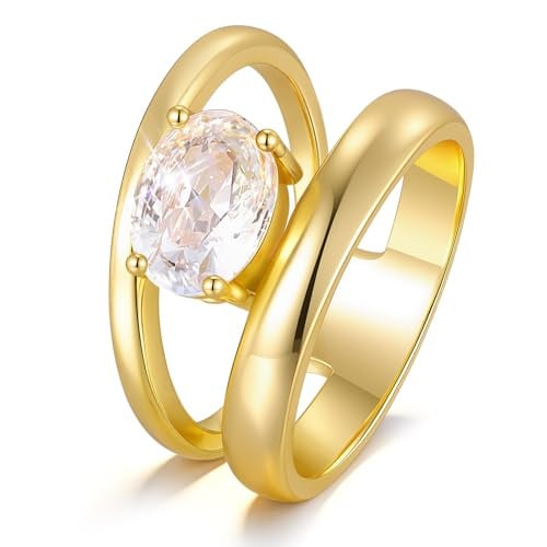 KSF 14K Gold Plated Chunky Statement Ring Deal
