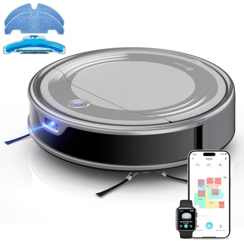 Ultra Thin Robot Vacuum and Mop 6000Pa with ToF LiDAR